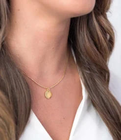 12mm ZINZI gold plated zilveren hanger glad rond plaatje voor gravure ZIH2345G12 (zonder collier)