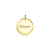 20mm ZINZI gold plated zilveren hanger gladde ronde plaat voor gravure ZIH2345G20 (zonder collier)