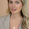 15mm ZINZI gold plated zilveren hanger glad rond plaatje voor gravure ZIH2345G15 (zonder collier)