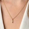 15mm ZINZI gold plated zilveren hanger bezet met champagne, peridot en witte zirconia ZIH2612 (zonder collier)