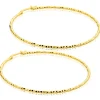 61mm ZINZI gold plated zilveren extra grote oorringen met gefacetteerde buis en handige bovensluiting ZIO2913G
