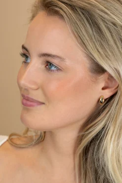 15,5mm ZINZI goldplated zilveren gladde oorringen met brede ronde buis 5mm met luxe klapsluiting ZIO2792G