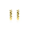 13mm ZINZI gold plated zilveren oorringen met een sierlijk golvend design, subtiel bezet met witte zirkonia’s, luxe klapsluiting ZIO2875