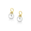8mm ZINZI goldplated zilveren oorbedels met ronde witte parel en pavé gezette top met witte zirkonia’s ZICH2823Y (zonder oorringen)