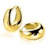 31mm ZINZI gold plated zilveren oorringen met brede buis (9mm) en ovaal model, handige bovensluiting  ZIO2750G