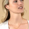 22mm ZINZI gold plated zilveren oorringen 14mm met bungelende bloemetjes bezet met witte zirconia ZIO2620