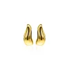 13mm ZINZI gold plated zilveren oorringen organisch gevormd 5,5mm breed met luxe klapsluiting ZIO2608G