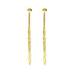 65mm ZINZI gold plated zilveren multi-look oorstekers met bungelende paperclip schakels ZIO2709G