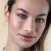 18mm ZINZI gold plated zilveren halve oorringen in hartvorm 1,4mm buisdikte met vlindersluiting ZIO2584G