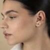 12,5mm ZINZI gold plated zilveren ear cuff cross-over gladde buis 5,5mm breed per stuk geprijsd ZIO-CUFF5G