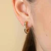 20mm ZINZI gold plated zilveren oorringen met witte zirconia's en luxe klapsluiting, buisdikte 3mm ZIO190Y