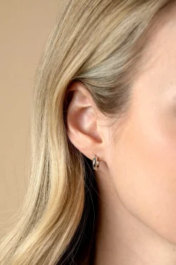12,5mm ZINZI zilveren gladde oorringen met ronde buis 3mm met luxe klapsluiting ZIO2600