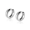 13,5mm ZINZI zilveren gladde oorringen met brede ronde buis 5mm met luxe klapsluiting ZIO2791