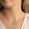20mm ZINZI zilveren hanger glad rond plaatje voor gravure ZIH2345-20 (zonder collier)