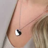 20mm ZINZI zilveren hanger glad hart voor gravure ZIH2346-20 (zonder collier)