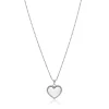 21mm ZINZI zilveren hanger hart met parelrand voor gravure ZIH2653 (zonder collier)