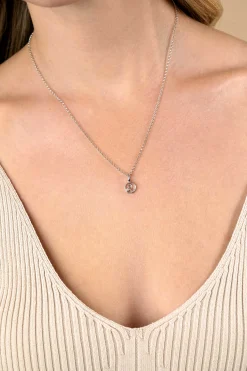 9mm ZINZI zilveren Leeuw sterrenbeeldhanger bezet met witte zirconia ZIH-LEE (zonder collier)