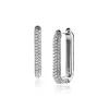 23mm ZINZI zilveren luxe oorringen 23x3mm achthoekig bezet met witte zirconia's en klapsluiting ZIO2494Z