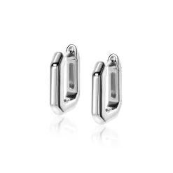 16mm ZINZI zilveren luxe oorringen 16x3mm achthoekig met klapsluiting ZIO2495