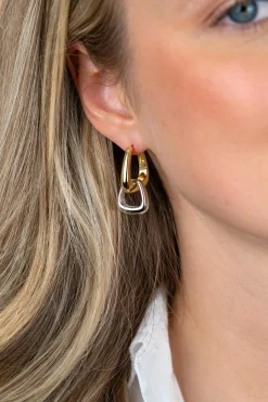 16mm ZINZI zilveren oorbedels in een trendy tasvorm ZICH2805 (zonder oorringen)