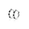 12mm ZINZI zilveren oorringen bezet met witte en zwarte zirkonia's 2mm buisdikte met luxe klapsluiting ZIO2559Z