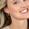 17mm ZINZI zilveren oorringen in ovale vorm met gedraaide buis en luxe klapsluiting ZIO2691