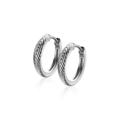 15mm ZINZI zilveren oorringen met veertjesmotief 3mm breed en luxe klapsluiting ZIO2644