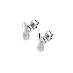 12mm ZINZI zilveren oorstekers 3 druppelvormen ZIO2746