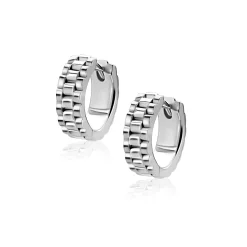 15mm ZINZI zilveren rolex-style oorringen met luxe scharniersluiting (5mm breed) ZIO2736