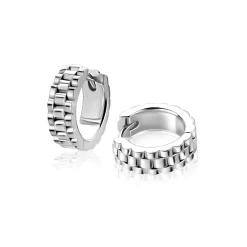 15mm ZINZI zilveren rolex-style oorringen met luxe scharniersluiting (5mm breed) ZIO2736