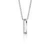 15mm ZINZI zilveren strakke hanger bezet met witte zirconia's ZIH2452 (zonder collier)