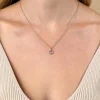 9mm ZINZI zilveren Tweelingen sterrenbeeldhanger bezet met witte zirconia ZIH-TWE (zonder collier)