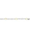 ZINZI bicolor zilveren schakelarmband met drie ovale goldplated schakels ZIA2785