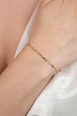 ZINZI Gold 14 karaat gouden armband met ovale schakels 2,2mm breed ZGA291