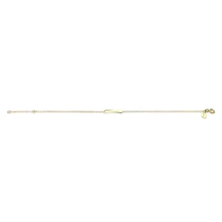 ZINZI Gold 14 karaat gouden armband plaatje glad ZGA176