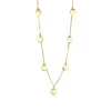 ZINZI Gold 14 karaat gouden collier met 7 rondjes 45cm ZGC167