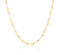 ZINZI Gold 14 karaat gouden collier 45cm met paperclip schakels 1,6mm breed ZGC298