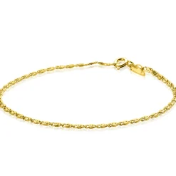 ZINZI Gold 14 karaat gouden fantasie schakel-armband 1,6mm breed ZGA295