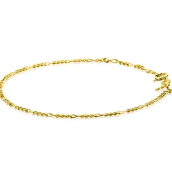 ZINZI Gold 14 karaat gouden figaro armband 1,5mm breed ZGA294