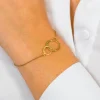 ZINZI Gold 14 karaat gouden jasseron armband ronde vormen 18-20cm ZGA113