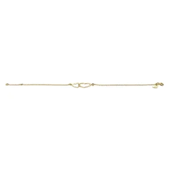 ZINZI Gold 14 karaat gouden jasseron armband open harten 18-20cm ZGA114