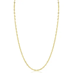 ZINZI Gold 14 karaat gouden massieve marine schakelketting 45cm 2mm breed ZGC577