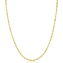 ZINZI Gold 14 karaat gouden massieve Singapore ketting 1,8mm breed 41-43cm ZGC501