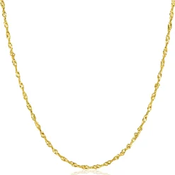 ZINZI Gold 14 karaat gouden massieve Singapore ketting 1,8mm breed 41-43cm ZGC501