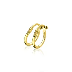 ZINZI Gold 14 karaat gouden oorringen ronde buis 12 x 1,5mm ZGO125
