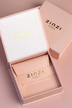 ZINZI Gold 14 krt gouden aanschuifring bezet met vijf ronde witte zirkonia's ZGR532