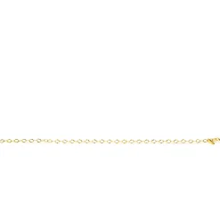 ZINZI Gold 14 krt gouden armband met bewerkte ovale schakels 3mm breed 19cm ZGA538