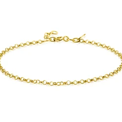 ZINZI Gold 14 krt gouden jasseron armband 2,2mm breed 18-20cm ZGA441