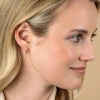 ZINZI Gold 14 krt gouden oorbedels staafje bezet met witte zirconia's 10mm ZGCH387 (zonder oorringen)