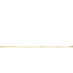 ZINZI gold plated zilveren armband met sterren en witte parels ZIA2780